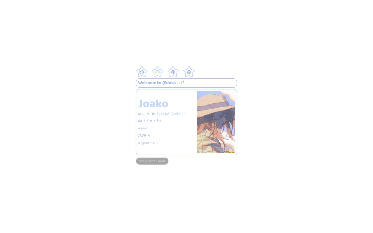 Carrd profile picture for @joaqu